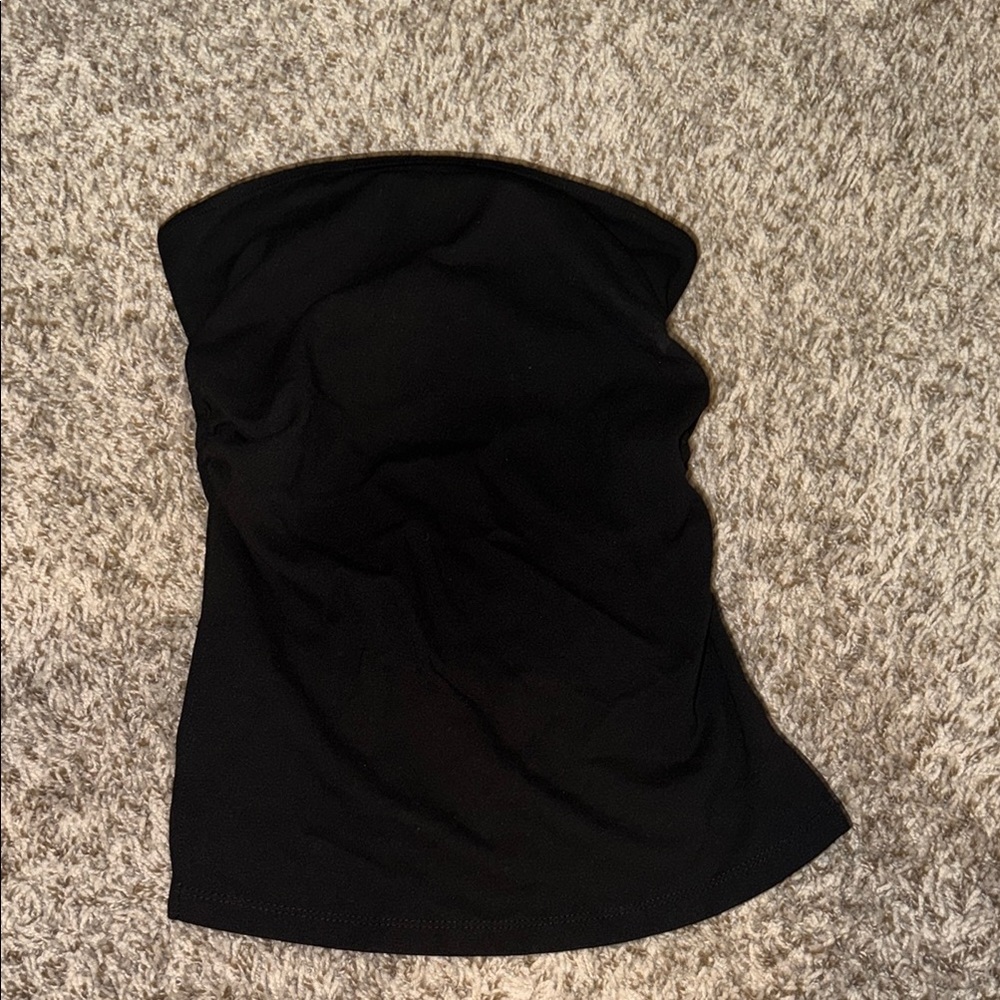 Bershka Black Strapless Tube Top